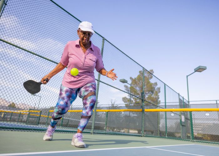 Woman Playing Pickleball