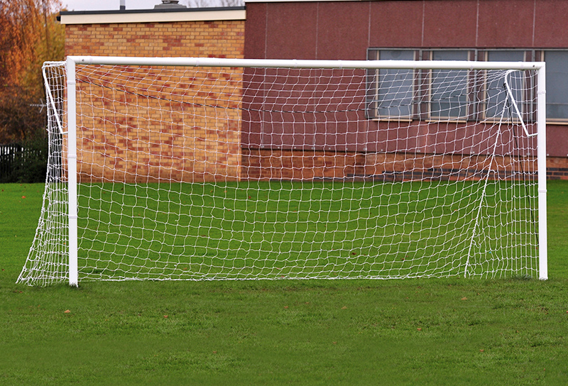 Heavyweight Steel Socketed 7-a-side Goals: 4.88m x 1.83m (16' x 6') (Set of 2) with locking sockets