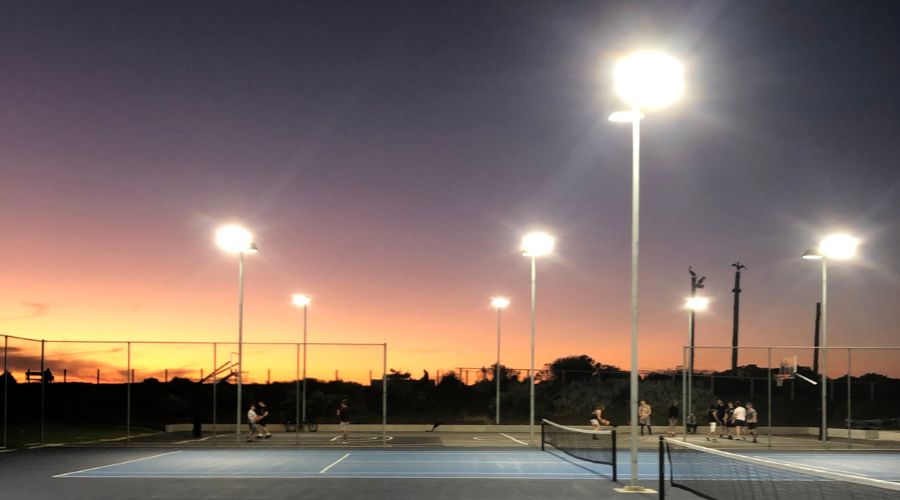 Tennis Court Night Lights