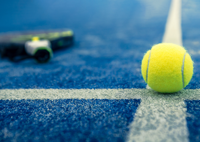 padel ball and racket