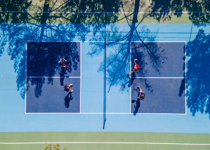 pickleball court birdseye