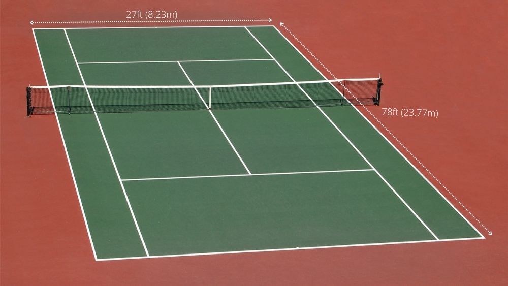 singles tennis court
